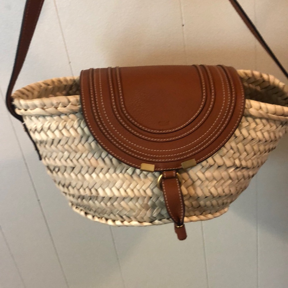Chloe small straw tote